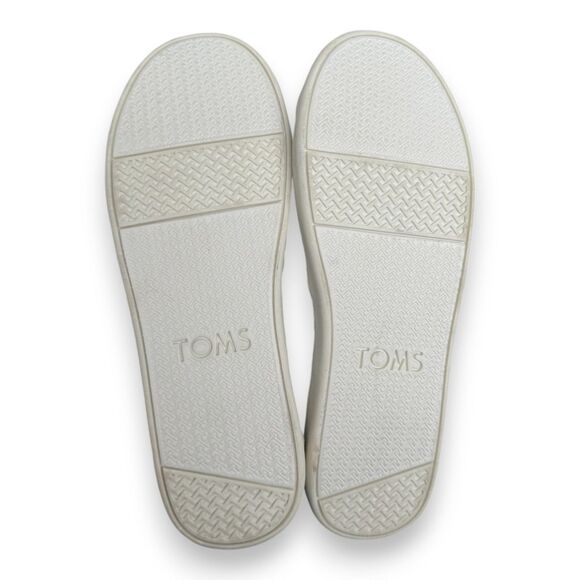 TOMS Girls Alpargata Espadrille Slip-On Silver Glitter Shoes Size 5 NWT - Picture 4 of 4